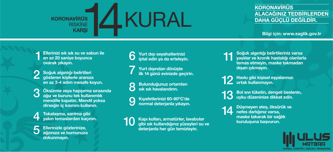 korona 14 kural Ulus Matbaa